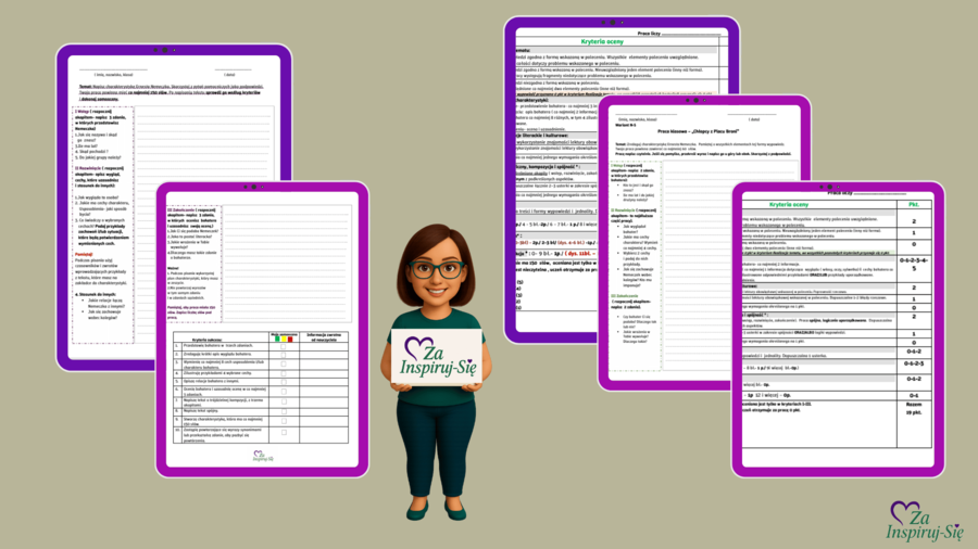 Charakterystyka na podstawie Ernesta Nemeczka – 3 lekcje +scenariusz + karty pracy (Chłopcy z Placu Broni)