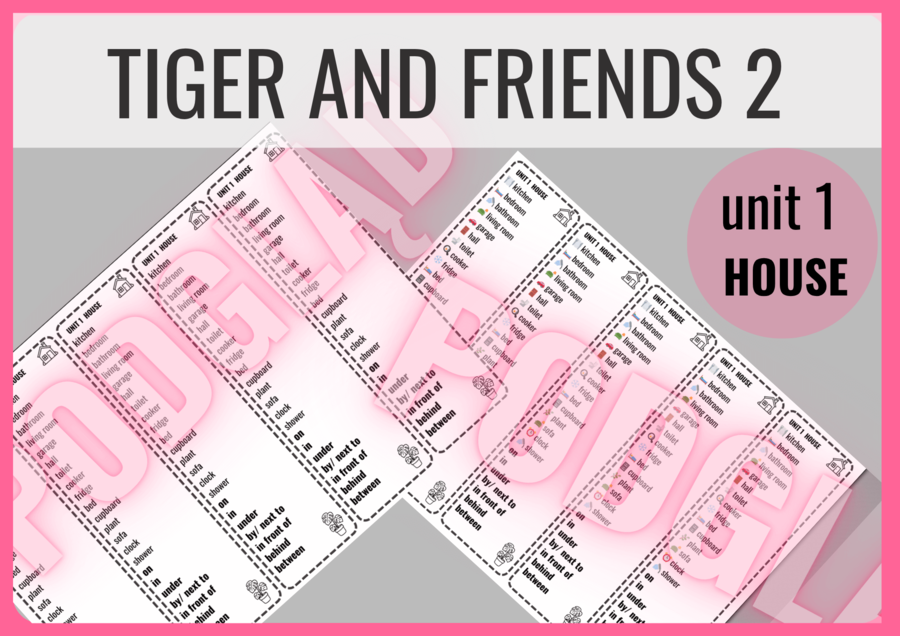 Tiger and Friends 2 unit 1 – zakładki do książki