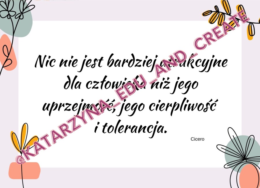 Tolerancja - plakaty z cytatami i aforyzmami