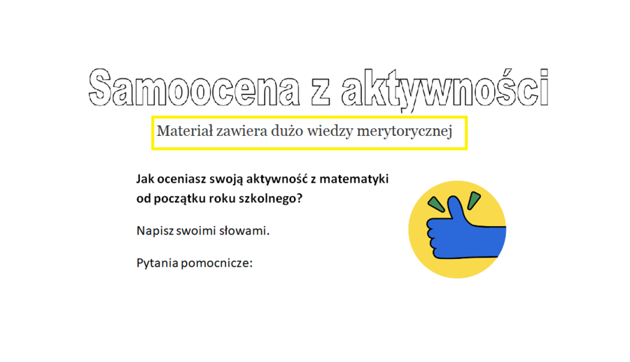 Ocena / Samoocena aktywności. Czyli jak oceniać uczniów, aby obydwie strony były zadowolone.