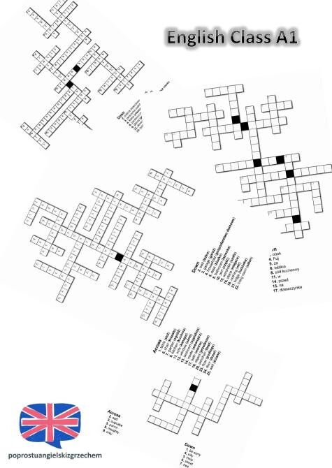English Class A1 – Unit 4 – krzyżówki