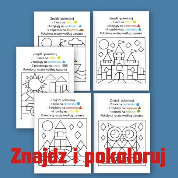 Karty Pracy – Kształty | Edukacja Przedszkolna | Do Druku