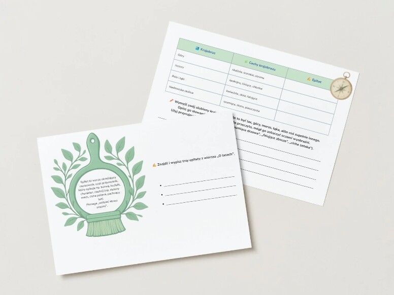 Karta pracy: „W lesie z poetą”