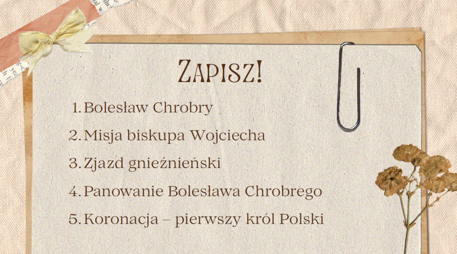 "Polska Bolesława Chrobrego" prezentacja + karta pracy