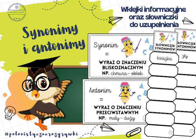 Synonim i antonim. Słowniczek synonimów i antonimów