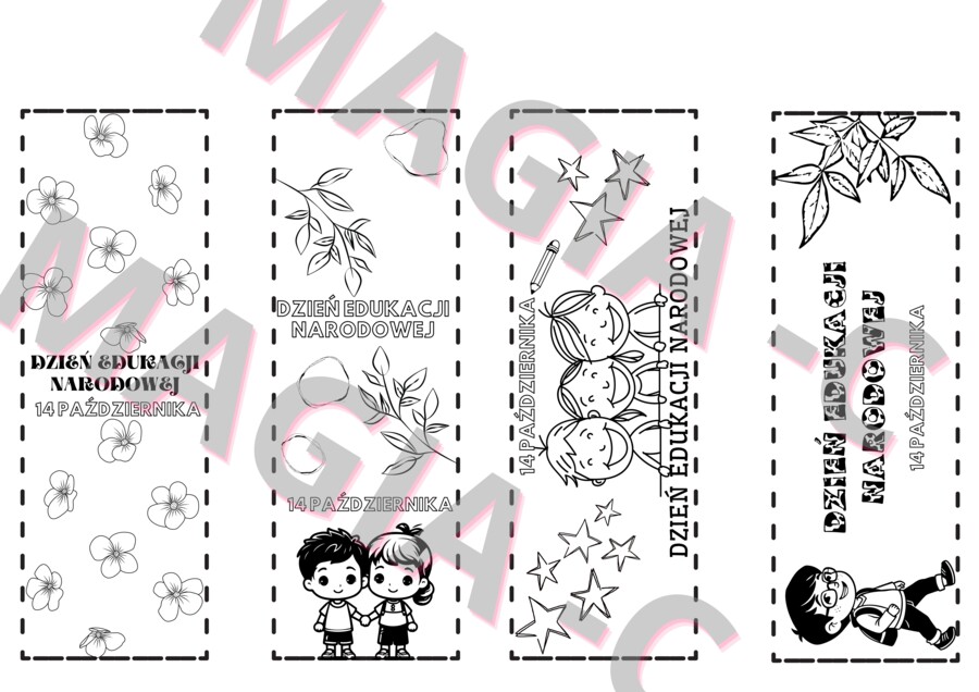 DZIEŃ EDUKACJI NARODOWEJ 14 PAŹDZIERNIKA ZAKŁADKI + LABIRYNTY