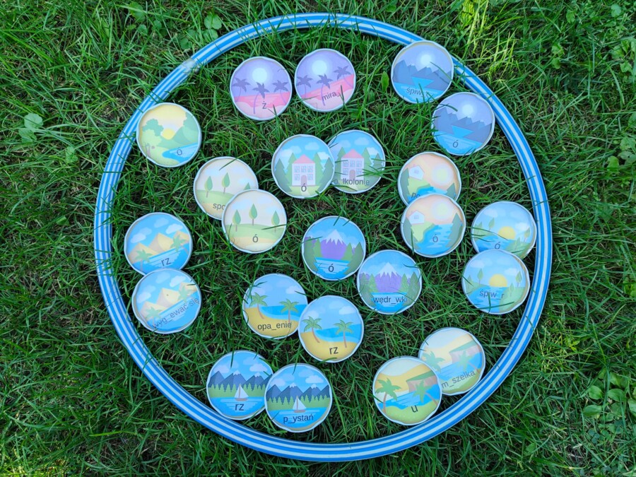 Memory ortografia "rz", "ż", "ó" , "u" - wakacje