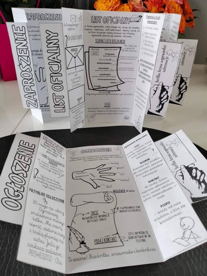 Krótkie formy wypowiedzi - zaproszenie, ogłoszenie. dedykacja, list prywatny , list oficjalny