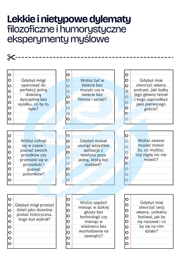 108 Kart Konwersacyjnych na Godzinę Wychowawczą – Szkoła Średnia (Liceum / Technikum) [PDF]