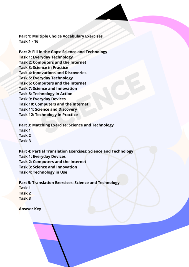 SCIENCE AND TECHNOLOGY_E8 Karty Pracy