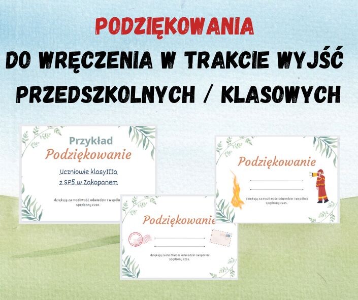Podziękowanie za odwiedziny / możliwość odwiedzin