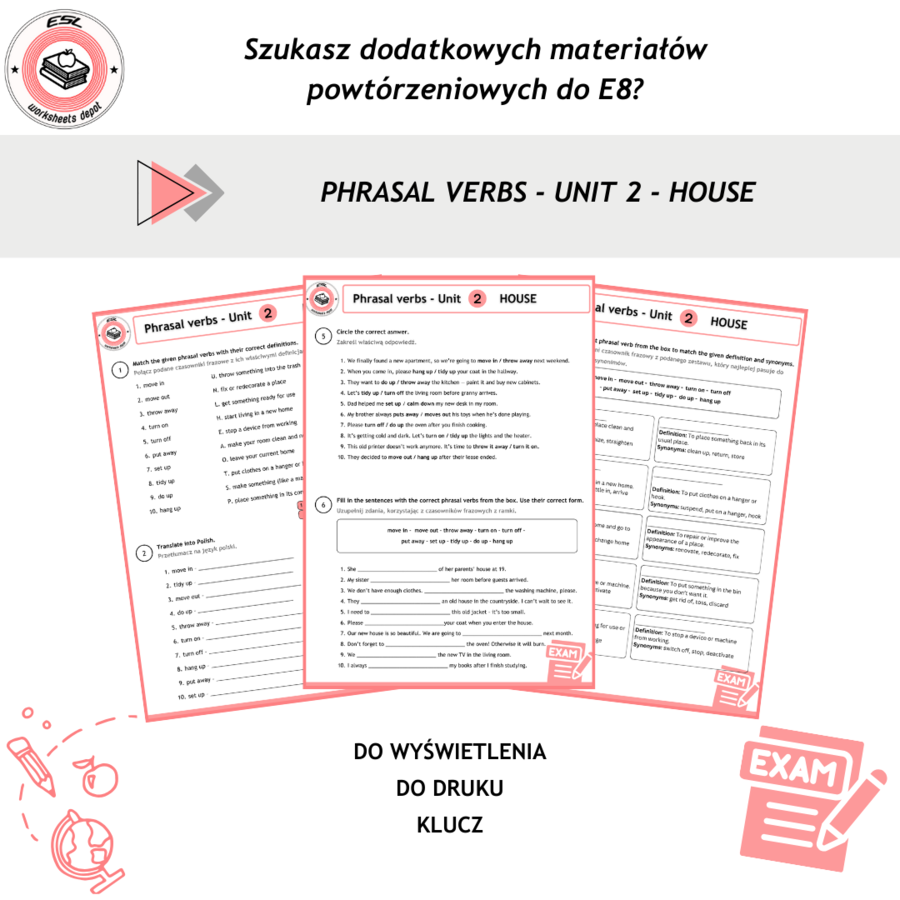 Phrasal verbs - cz.2 House
