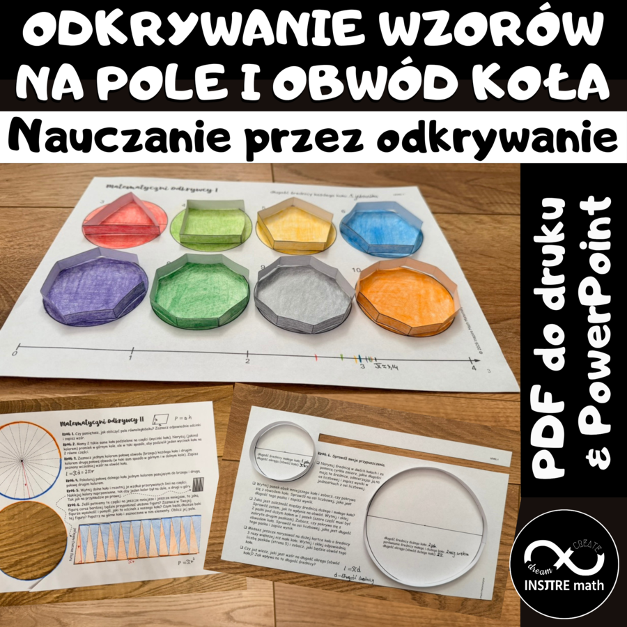 Koła i okręgi - nauczanie przez odkrywanie. Pole i obwód koła, długość okręgu.
