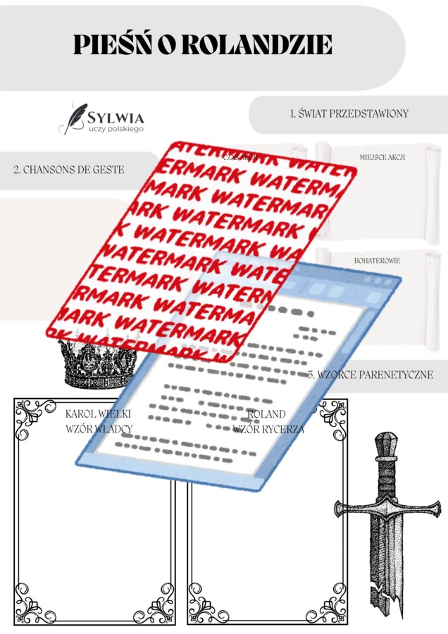 📒Notatnik maturalny – Średniowiecze (wprowadzenie, Bogurodzica, Lament Świętokrzyski, Rozmowa mistrza Polikarpa ze śmiercią, Pieśń o Rolandzie)