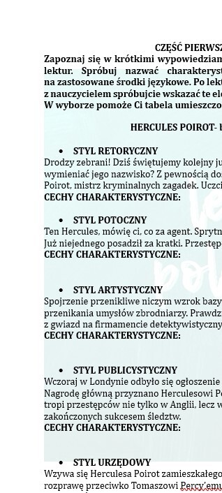 STYLE WYPOWIEDZI - MATERIAŁ DLA UCZNIÓW KLAS 7-8