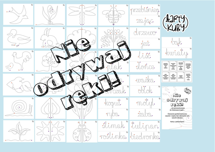 Nie odrywaj ręki od pomarańczowej do fioletowej kropki