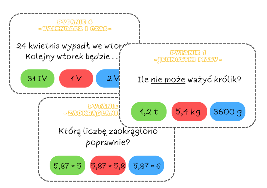 Gra o milion. Powtórzenie wiadomości - liczby na co dzień. Klasa 6.