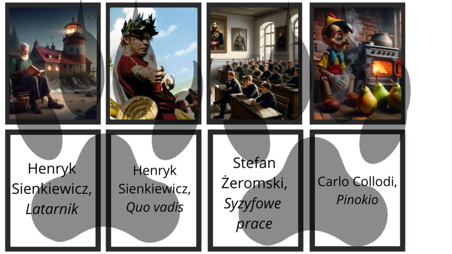 Lektury IV-VIII-karty memory