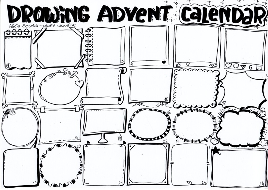 🎁 Kalendarz Adwentowy - Zlotynauczyciel.pl i Alicja Soszka - notatki wizualne