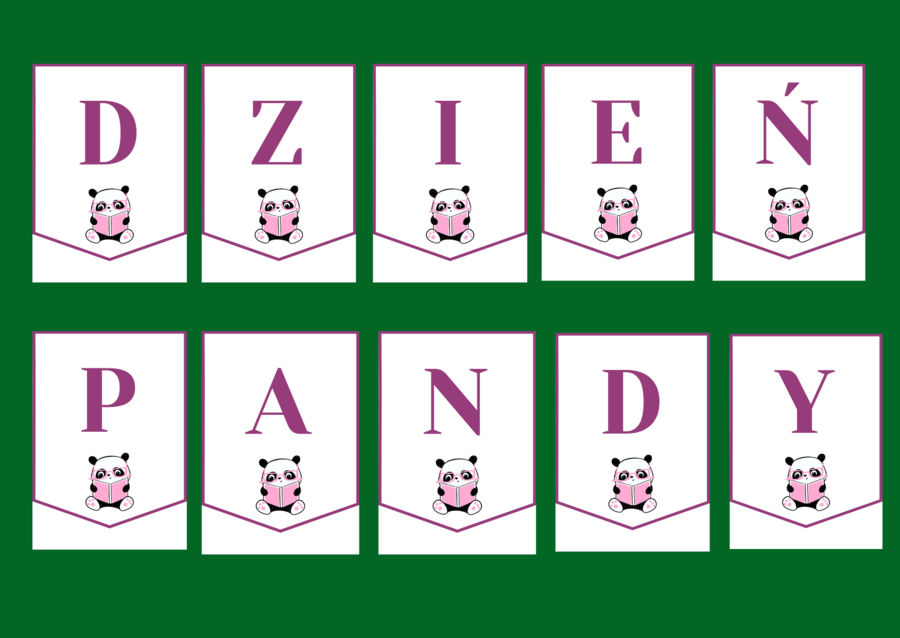 DZIEŃ PANDY – girlanda – napis – gazetka – wersja 3