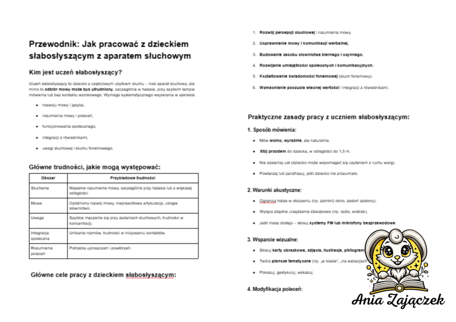 Wpisy do Dziennika: Uczeń słabosłyszący, z aparatem słuchowym, z niedosłuchem