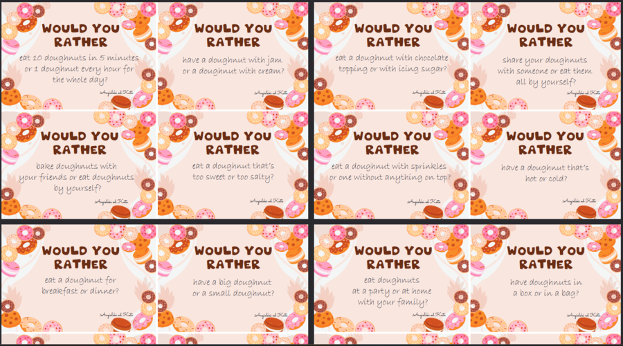 Fat Thursday (Tłusty Czwartek) gra Would you rather /40 kart