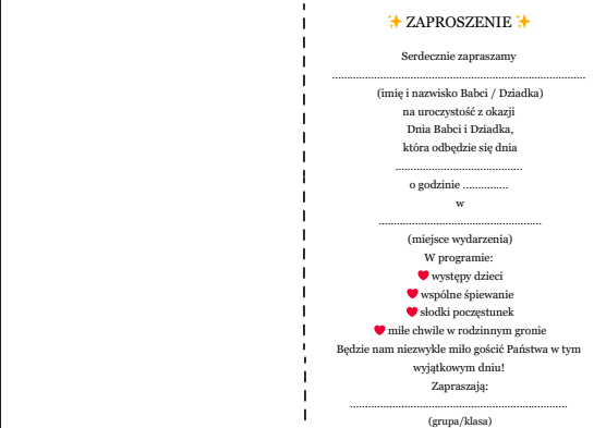 Zestaw „Dzień Babci i Dziadka” – 40 stron do druku! Gazetka| Zaproszenia| Kolorowanki| Główna grafika w formacie 4 x A4