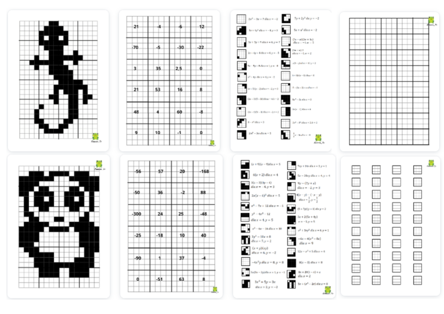 Kodowanka- wartości wyrażeń algebraicznych
