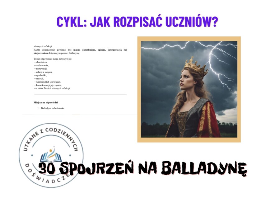 30 spojrzeń na Balladynę. Cykl: Jak rozpisać uczniów?