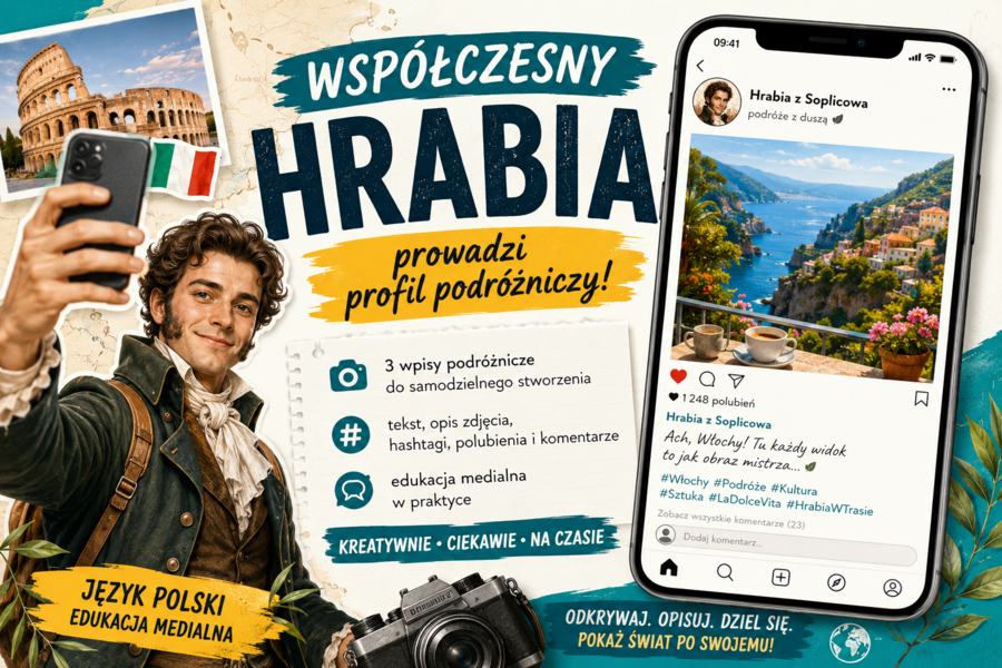 Współczesny Hrabia prowadzi profil podróżniczy