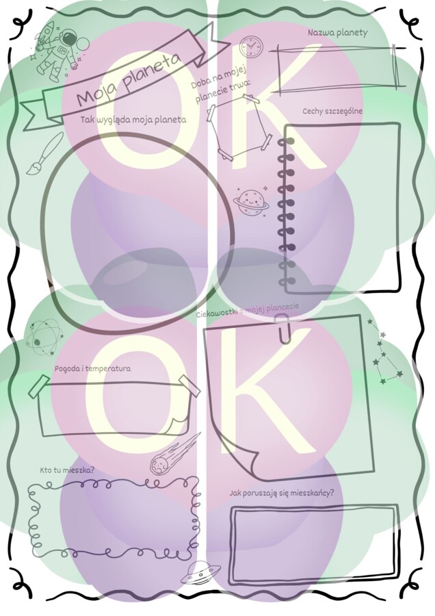 Kosmiczna Przygoda – Wielki Pakiet Edukacyjny: Wiedza, Logika i Kreatywność (48 stron)