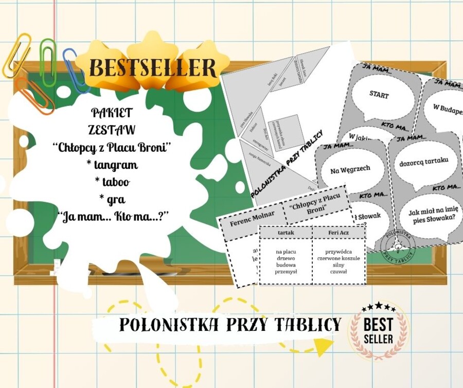 Pakiet "Chłopcy z Placu Broni" taboo, tangram, "ja mam..."