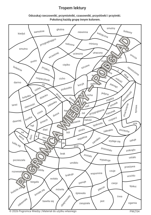 Tren VIII  - karta pracy + klucz odpowiedzi