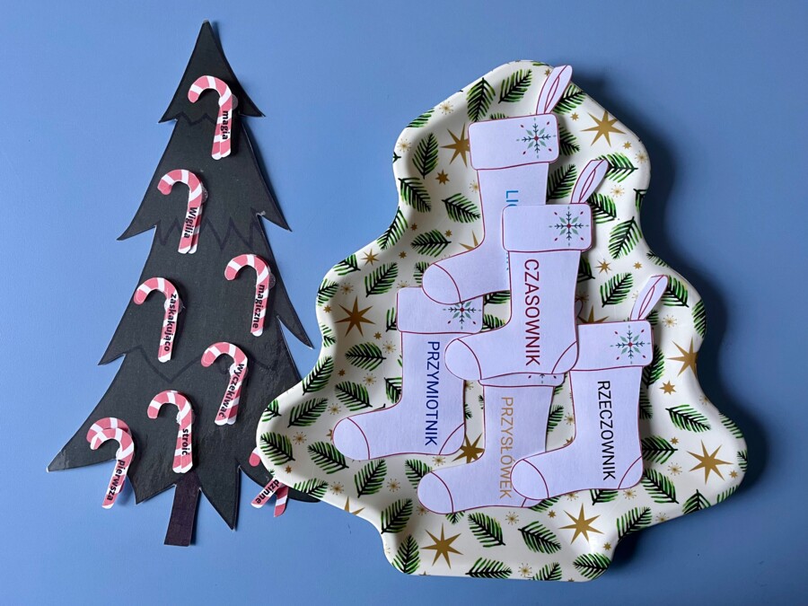 Części mowy - Boże Narodzenie - choinki - święta