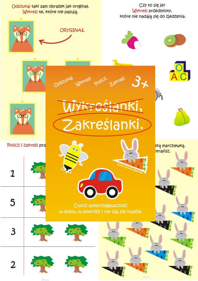 Przedszkole. Wykreślanki, zakreślanki.