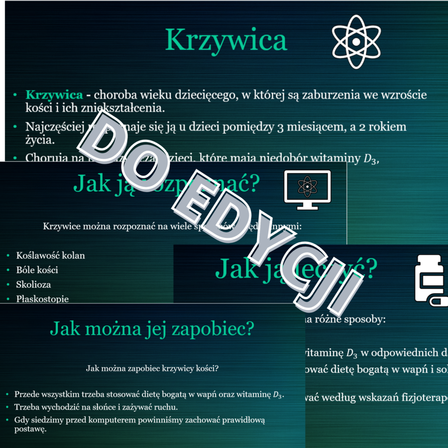 Krzywica kości - prezentacja