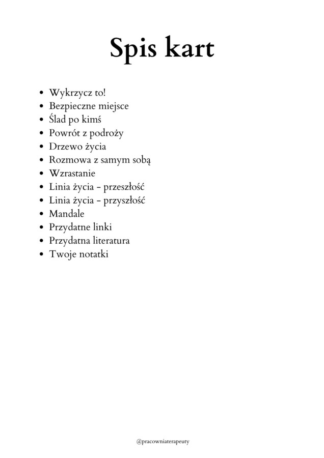 Żałoba – karty pracy