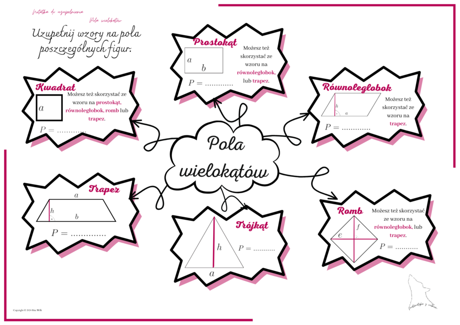 Zestaw 15 notatek do uzupełnienia