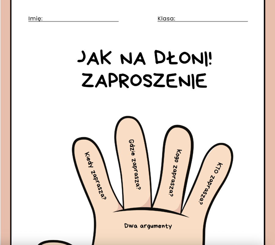 Jak na dłoni! Zaproszenie. Egzamin E8.