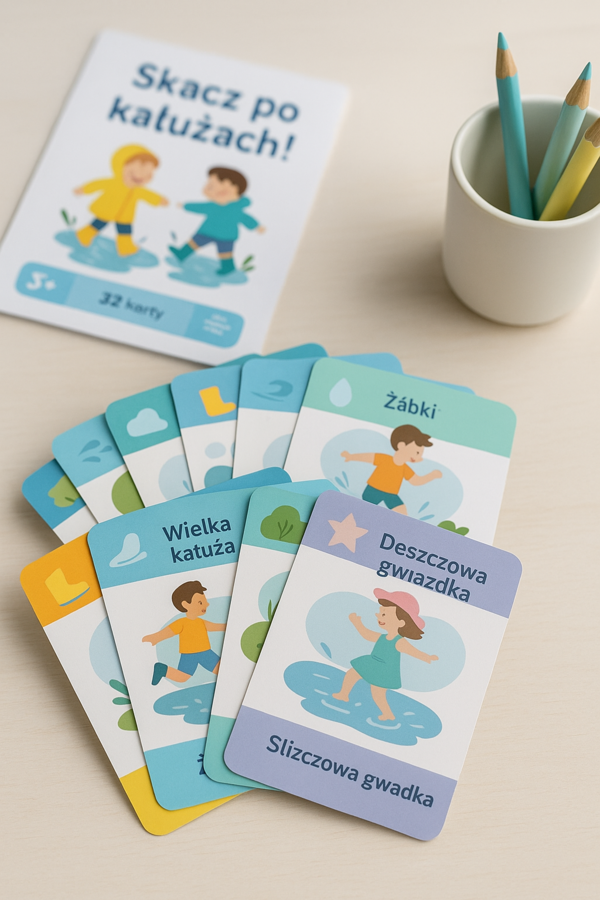 Karty ruchowe „Skacz po kałużach”