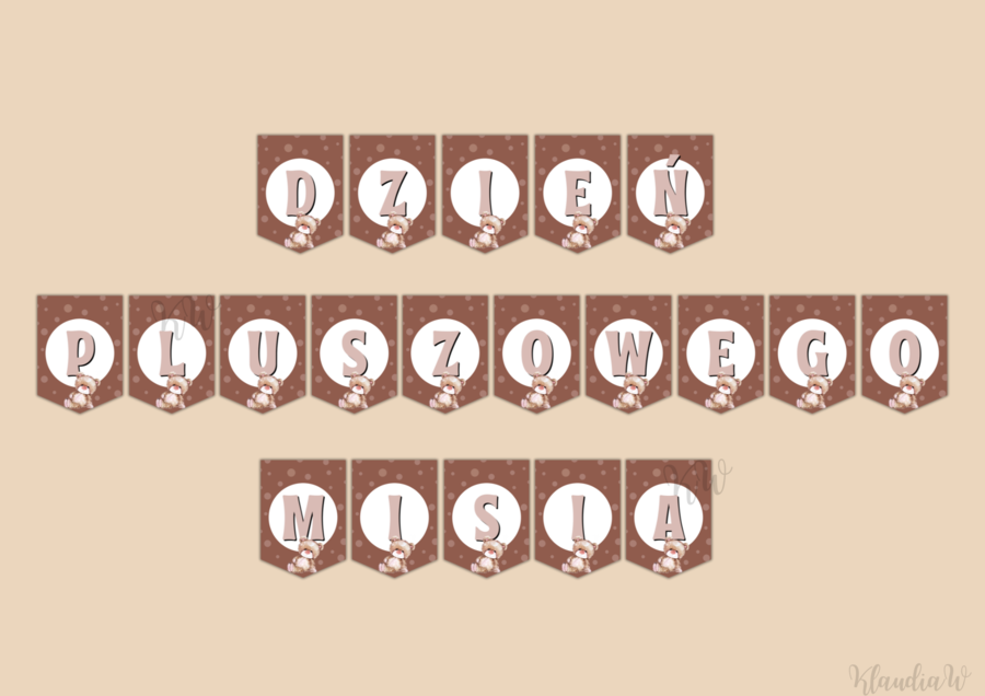 Girlanda na Dzień Pluszowego Misia