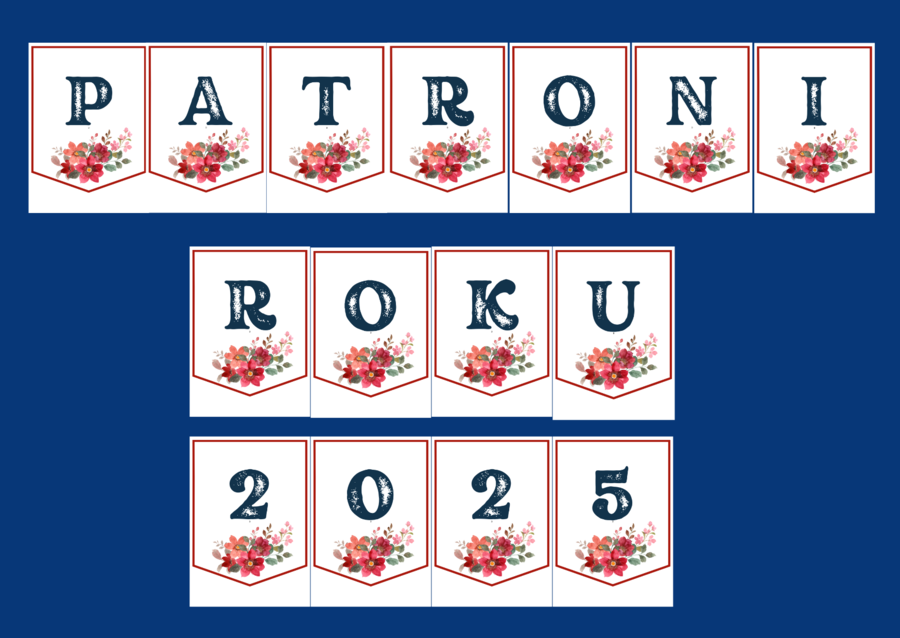 PATRONI ROKU 2025 – girlanda – biblioteka – język polski – wersja 3