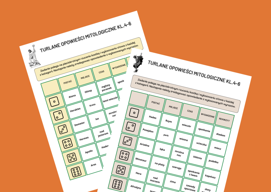 TURLANE OPOWIEŚCI MITOLOGICZNE – mity - mitologia – opowiadanie – ćwiczenia redakcyjne