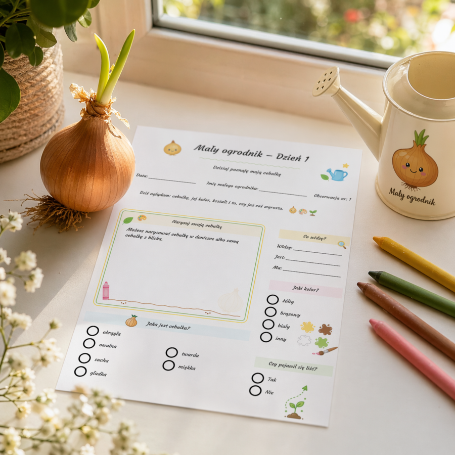 Mały ogrodnik - karta obserwacji cebulki