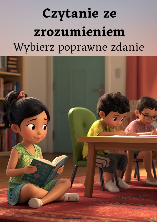 Czytanie ze zrozumieniem-wybierz poprawne zdanie