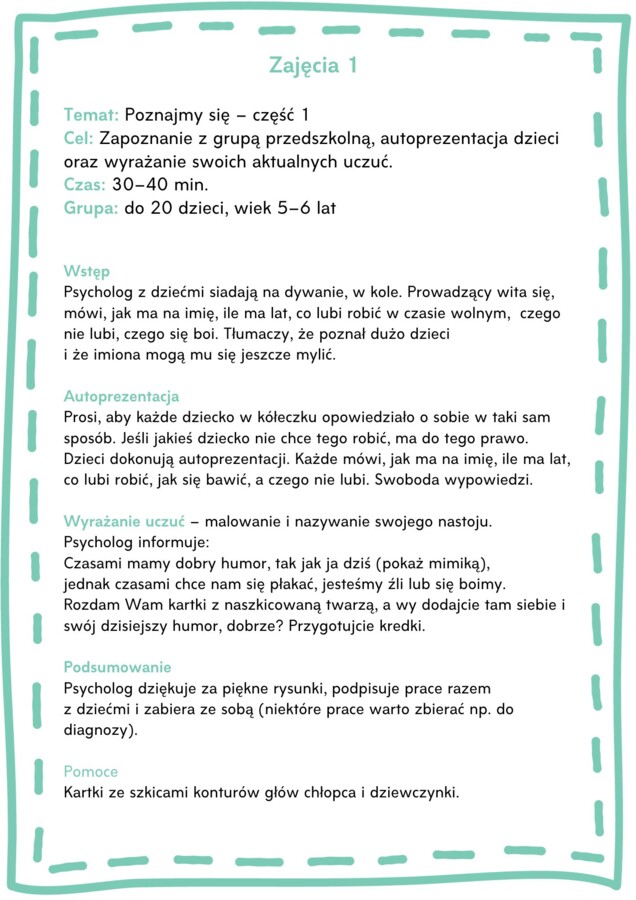 10 scenariuszy zajęć psychologicznych