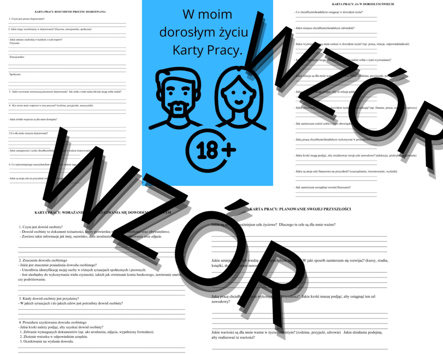 W moim dorosłym życiu - Karty Pracy