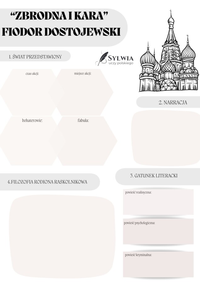 📒Notatnik maturalny „Zbrodnia i kara" Fiodor Dostojewski