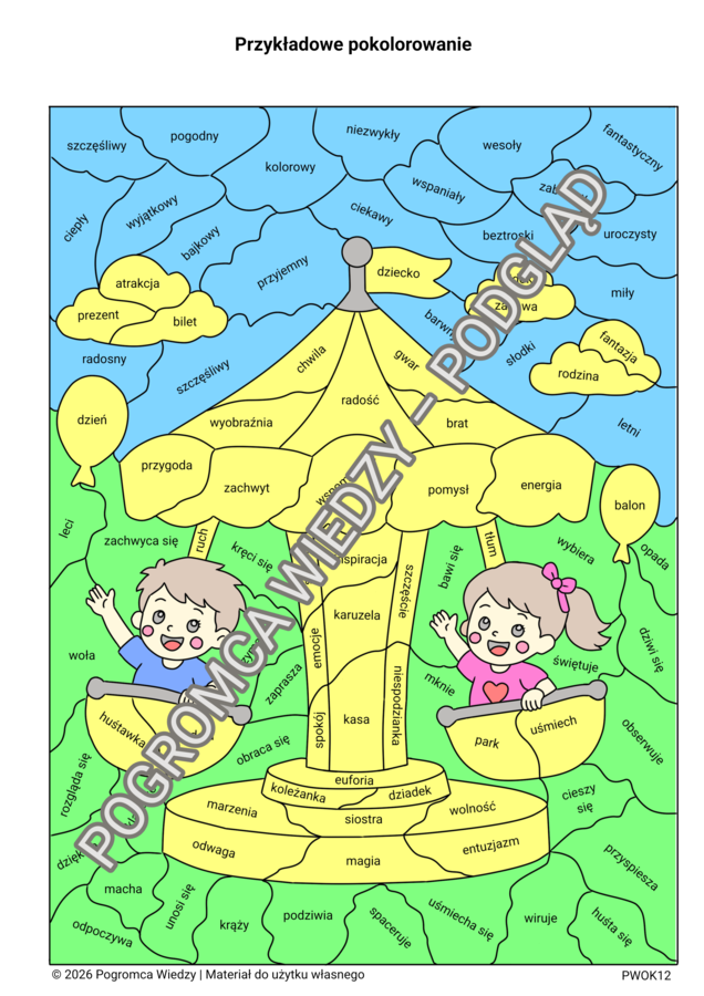 Świat w oczach dziecka - karta pracy + klucz odpowiedzi