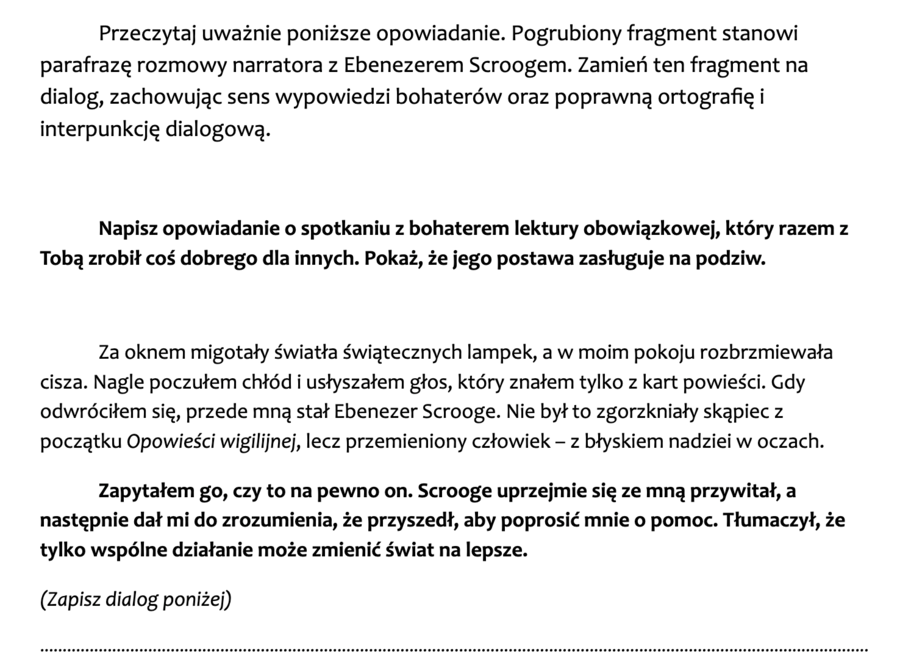 Opowiadanie na E8 – analiza, tworzenie i doskonalenie umiejętności (pakiet zadań)
